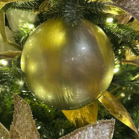 Farrisilk Ball Ornaments>4" Rose Gold Candy Apple Ornament