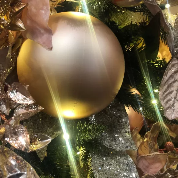 Farrisilk Ball Ornaments>4" Rose Gold Matte Ornament