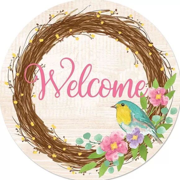 Craig Bachman Table Decor>Bird Nest Metal Sign