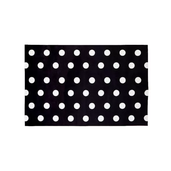 Evergreen Rugs & Mats>Black & White Dots Peeper Layering Mat