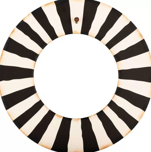 The Round Top Collection Wall Decor>Black And White Wreath With Grommet Hanger