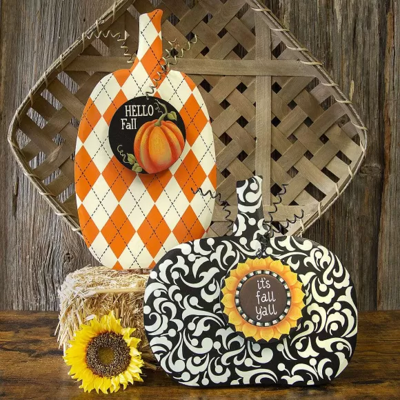 The Round Top Collection Wall Decor>Black Fall Charm Pumpkin