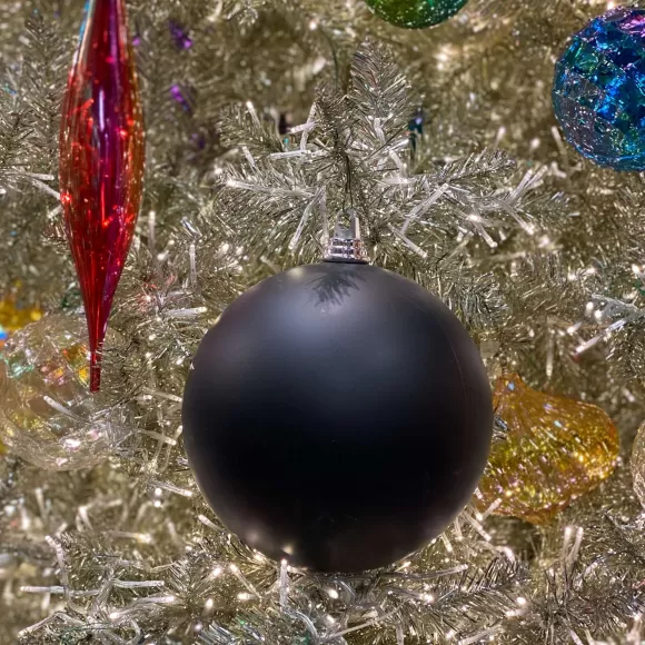 Farrisilk Ball Ornaments>Black Matte Ball Ornament, 8"