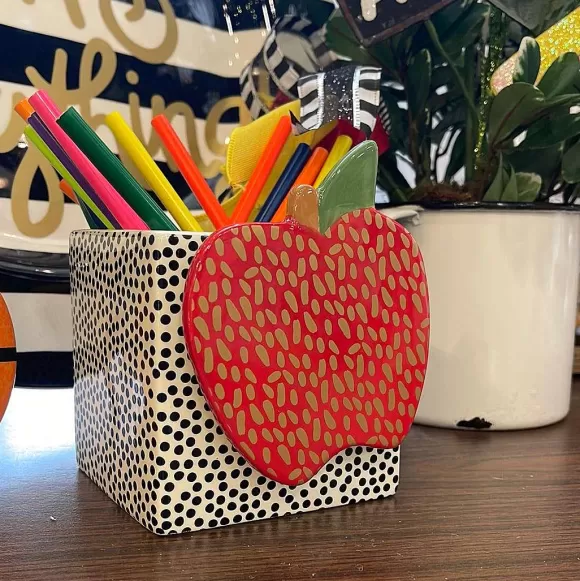 Happy Everything Table Decor>Black Mini Dot Small Nesting Cube By !