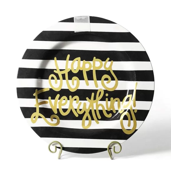 Happy Everything Table Decor>Black Stripe Big Platter By !