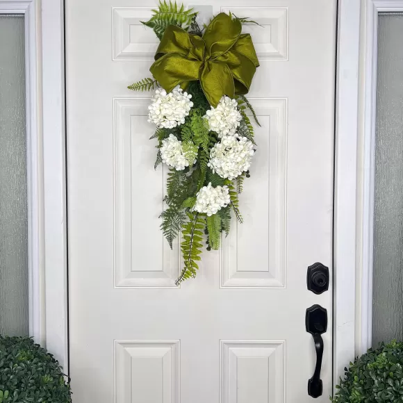 * Door Decor>Blooming Hydrangea Teardrop