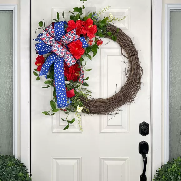 * Creations>Blooming Patriotism Wreath