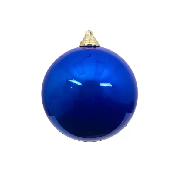 Farrisilk Ball Ornaments>Blue Candy Apple Ball Ornament, 4"