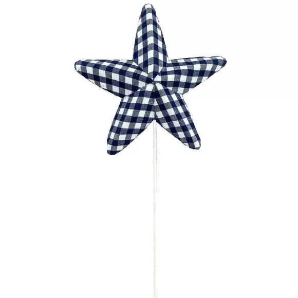 Liberty Floral Floral>Blue Gingham Star Pick