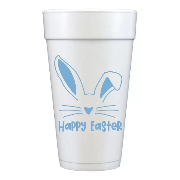 Sip Hip Hooray Party Diy>Blue Happy Easter Foam Cups