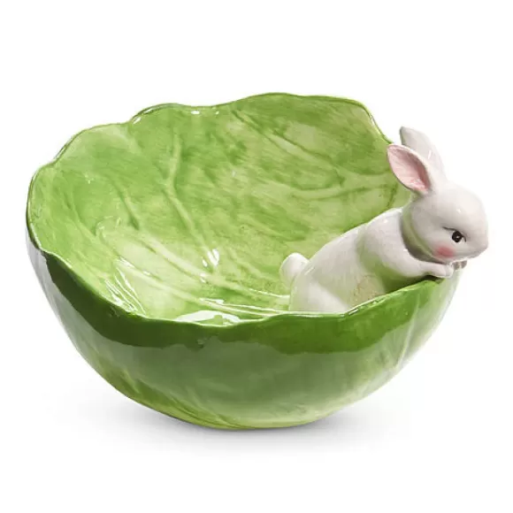 RAZ Kitchen & Dining>Cabbage Bunny Bowl