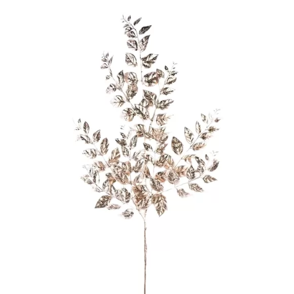 Direct Export Co. Floral Decor>Champagne Metallic Leaf Spray