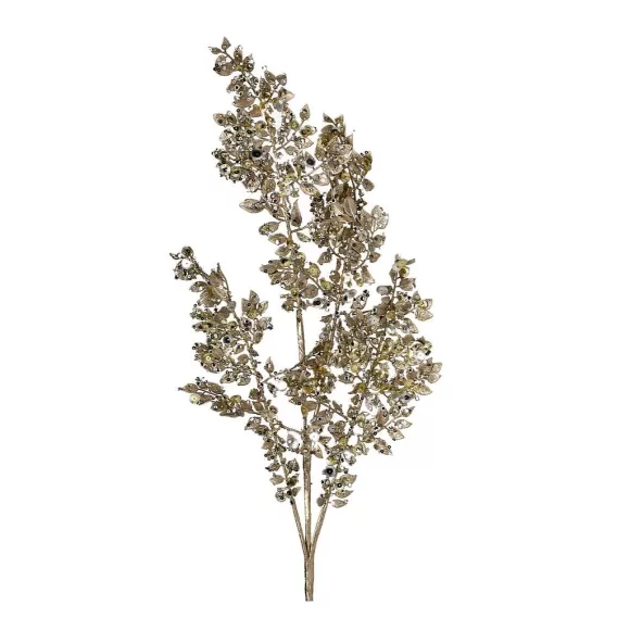 Regency Sprays>Champagne Metallic Leaves Spray