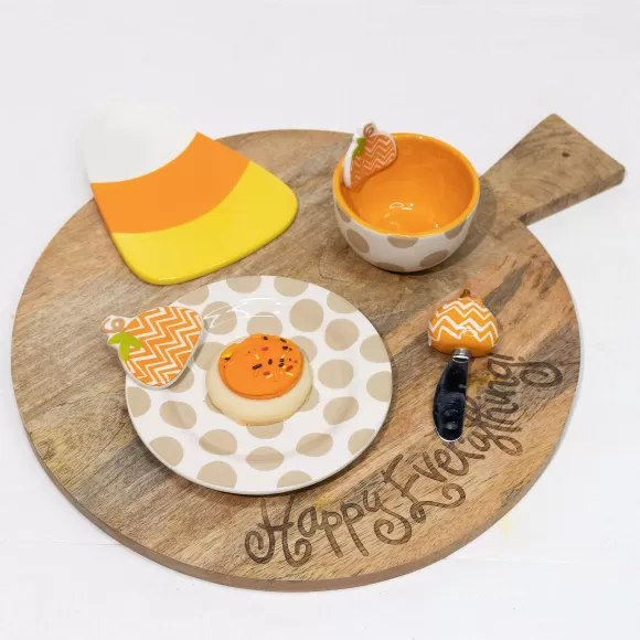 Coton Colors Kitchen & Dining>Chevron Pumpkin Appetizer Spreader By Happy Everything!