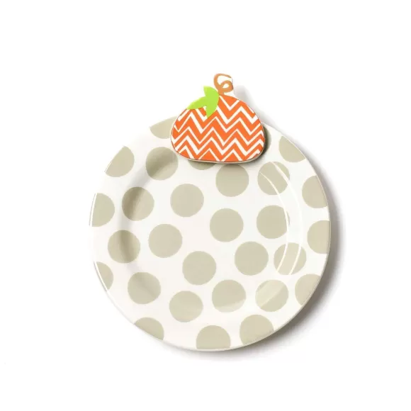 Coton Colors Kitchen & Dining>Chevron Pumpkin Embellishment Plate By Happy Everything!