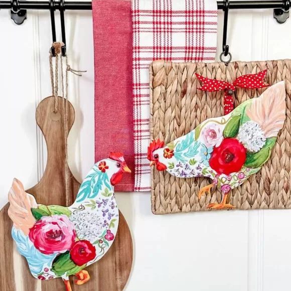 The Round Top Collection Wall Decor>Chickens Of Flowers