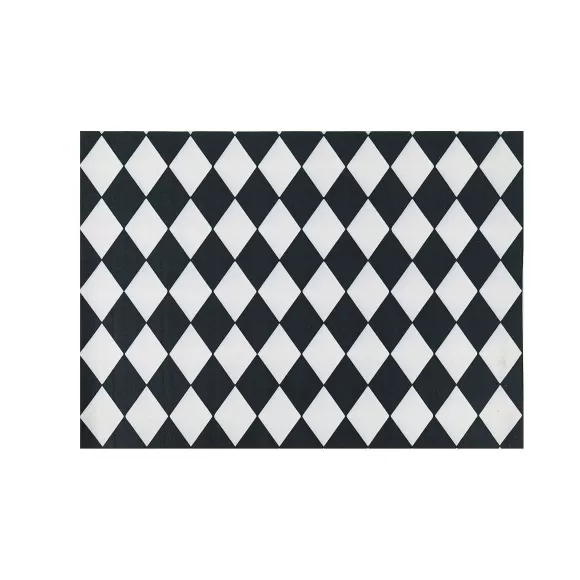 Evergreen Rugs & Mats>Diamond Black And White Layering Mat