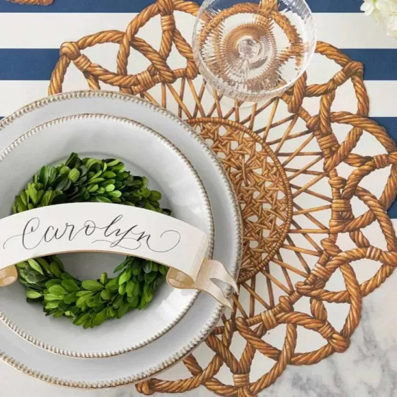 Hester & Cook Spring>Die-Cut Rattan Weave Placemat Sheets