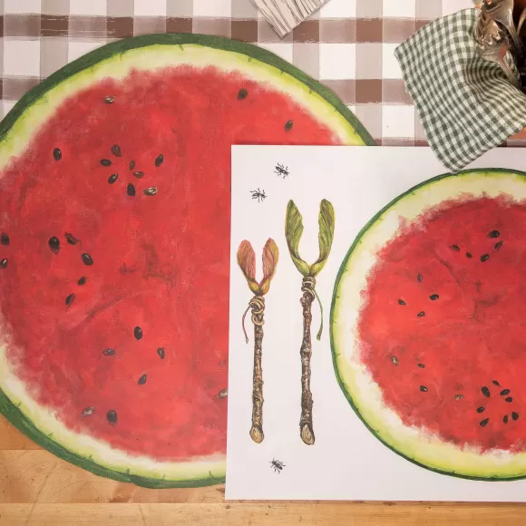 Hester & Cook Party Diy>Die-Cut Watermelon Placemat Sheets