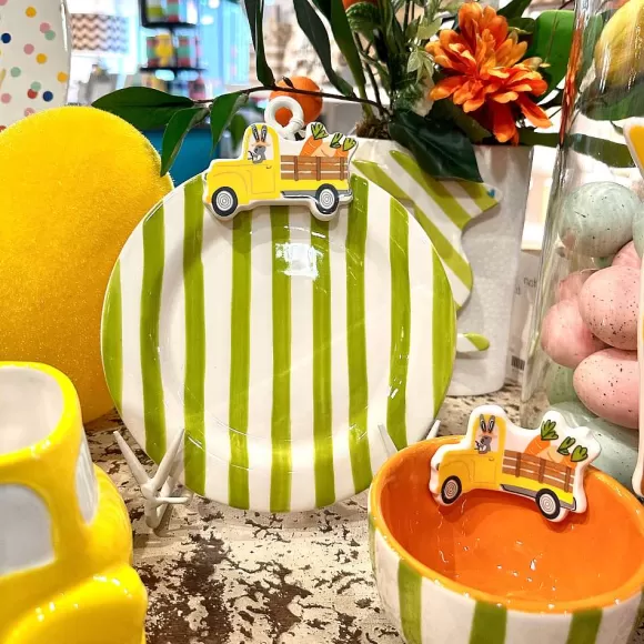 Coton Colors Kitchen & Dining>Easter Truck Embellishment Plate By Happy Everything!