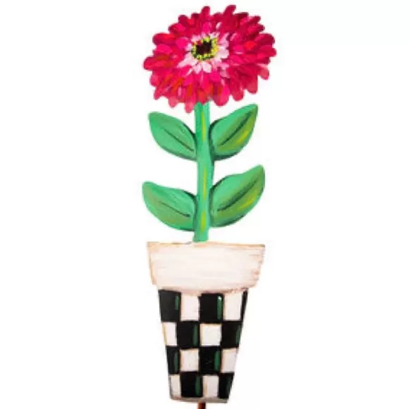 The Round Top Collection Wall Decor>Elegant Zinnia Pot