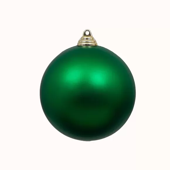 Farrisilk Ball Ornaments>Emerald Green Matte Ball Ornament, 6"