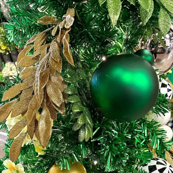 Farrisilk Ball Ornaments>Emerald Green Matte Ball Ornament, 8"