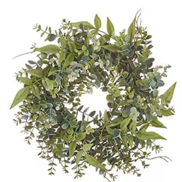 RAZ Spring>Eucalyptus And Berry Mini Wreath