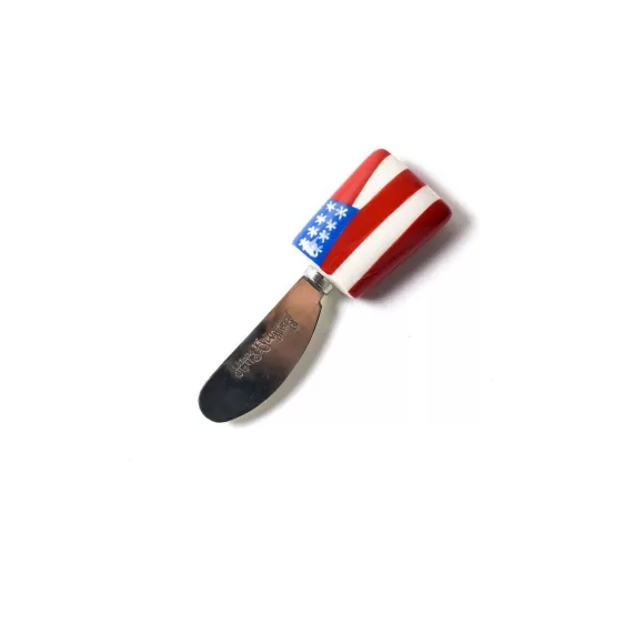 Coton Colors Kitchen & Dining>Flag Embellishment Appetizer Spreader By Happy Everything!