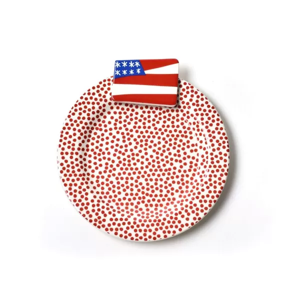 Coton Colors Kitchen & Dining>Flag Embellishment Plate By Happy Everything!