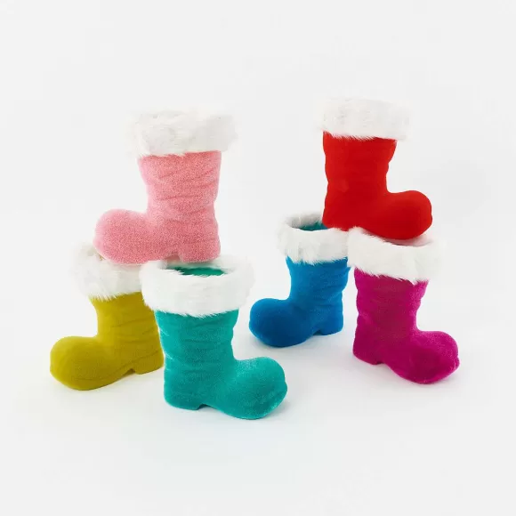 180 Degrees Home Accents>Flocked Boot, 10"