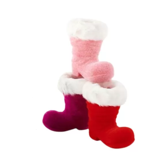 180 Degrees Home Accents>Flocked Boot, 8"