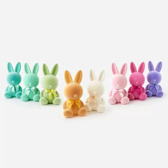 180 Degrees Table Decor>Flocked Sitting Bunny, Large