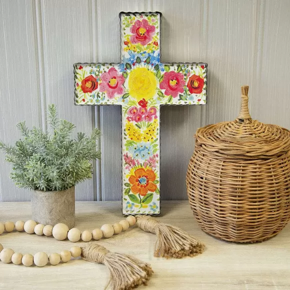 The Round Top Collection Wall Decor>Floral Cross Gallery Art