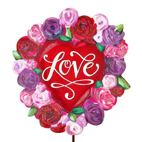 The Round Top Collection Wall Decor>Floral "Love" Heart