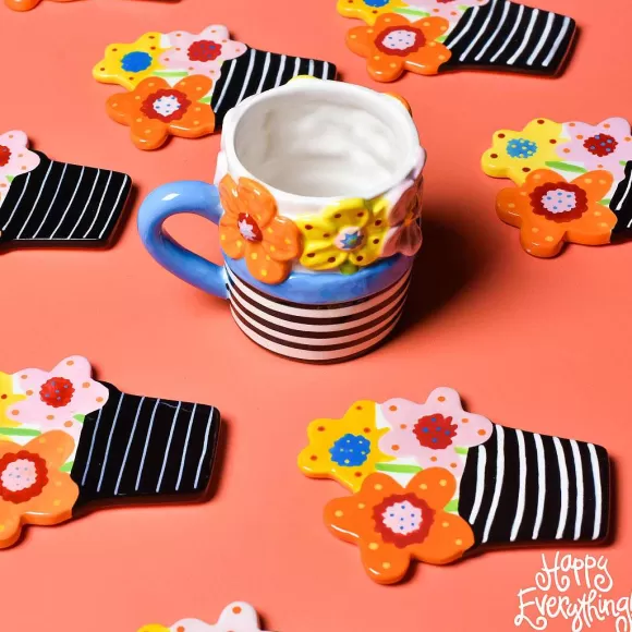 Happy Everything Spring>Flowers Shaped Mug By !