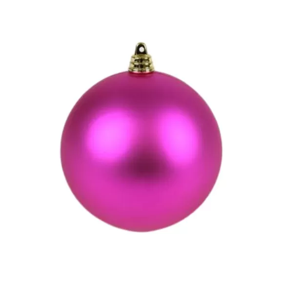 Farrisilk Ball Ornaments>Fuchsia Matte Ball Ornament, 4"