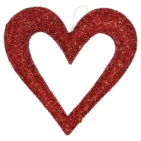 Craig Bachman Table Decor>Glitter Hollow Heart 14"