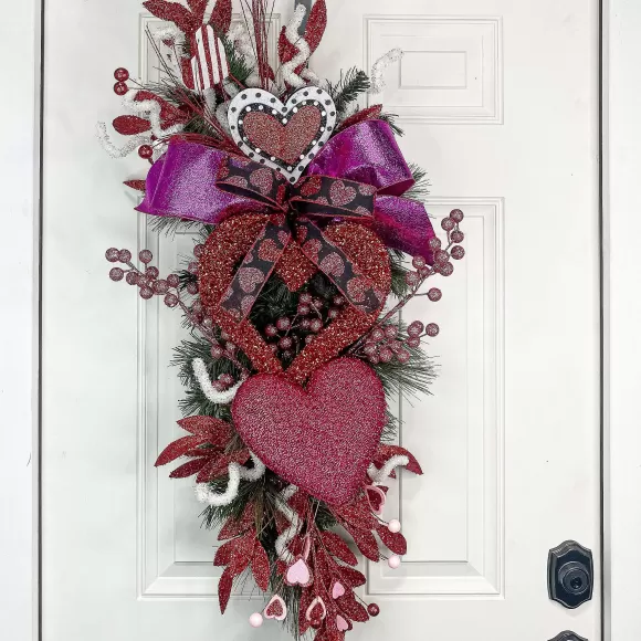 Craig Bachman Table Decor>Glitter Hollow Heart