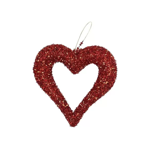 Craig Bachman Table Decor>Glitter Hollow Heart Ornament