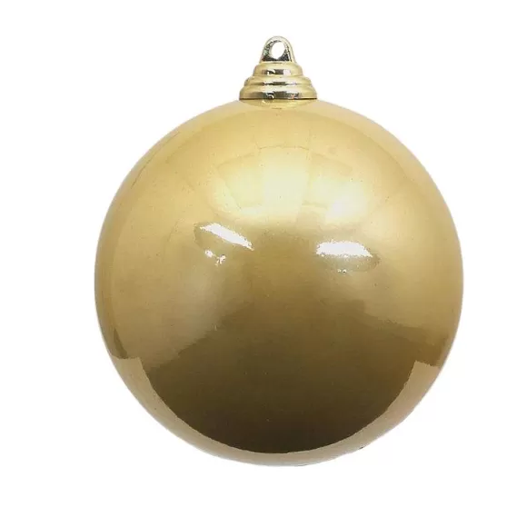 Farrisilk Ball Ornaments>Gold Candy Apple Ball Ornament, 4"