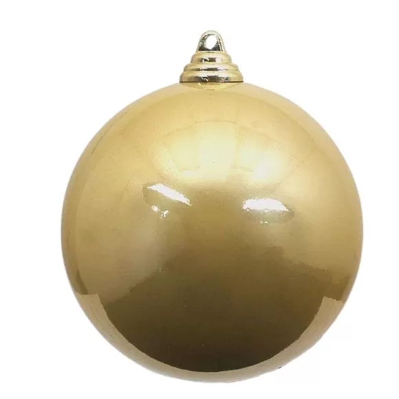 Farrisilk Ball Ornaments>Gold Candy Apple Ball Ornament, 8"