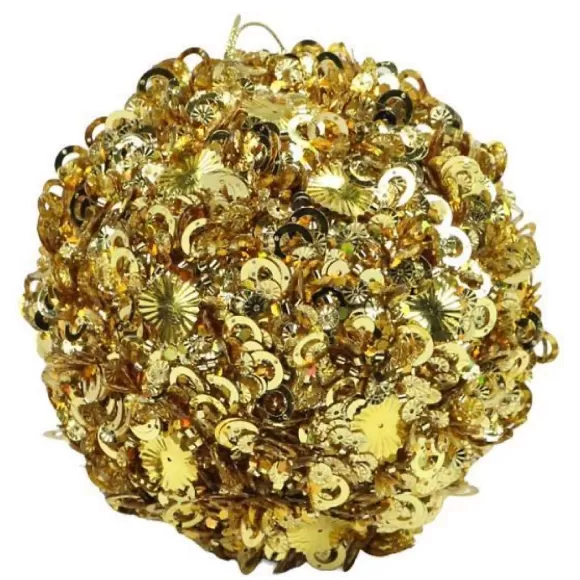 Craig Bachman Mardi Gras>Gold Sequin Glitter Ornament