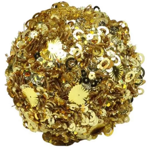 Craig Bachman Mardi Gras>Gold Sequin Glitter Ornament