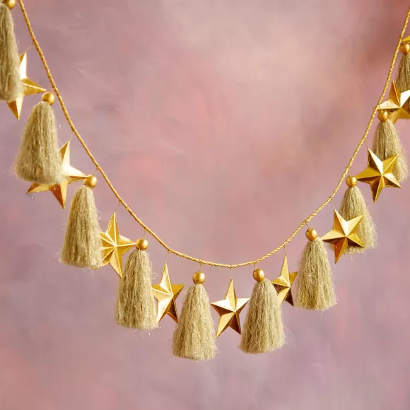 Glitterville Party Diy>Gold Star Garland By