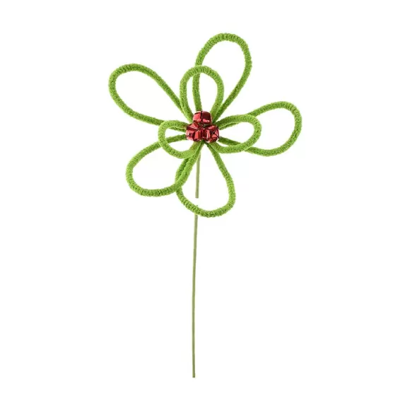 Direct Export Co. Stems>Green And Red Loop Flower Stem