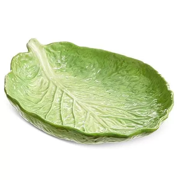 RAZ Table Decor>Green Cabbage Tray, 14"