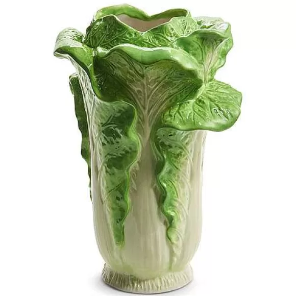 RAZ Kitchen & Dining>Green Cabbage Vase, 12.5"