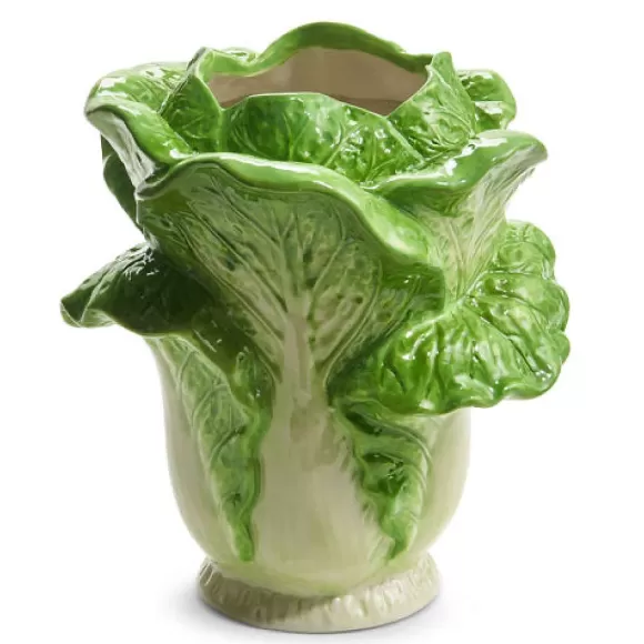 RAZ Decorative Containers>Green Cabbage Vase, 9.5"