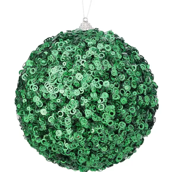 Regency Mardi Gras>Green Glamour Sequin Ball Ornament